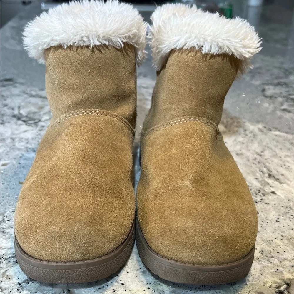 Tan Suede Ankle Boots Size 6 EUC